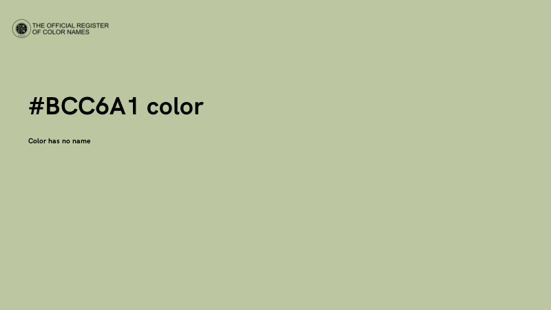 #BCC6A1 color image