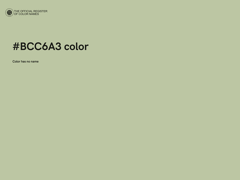 #BCC6A3 color image