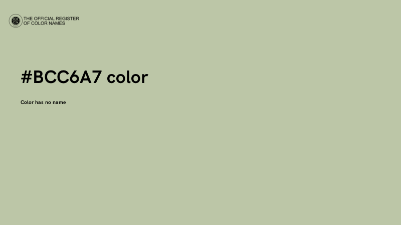 #BCC6A7 color image