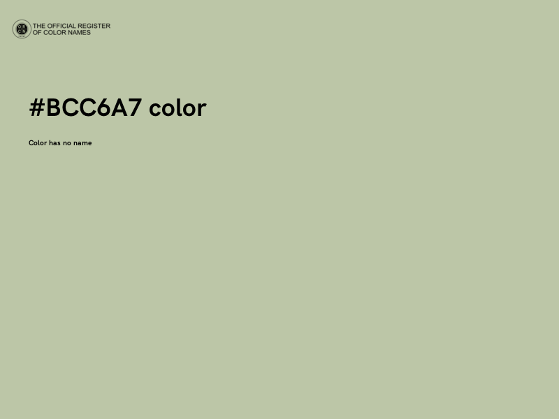 #BCC6A7 color image