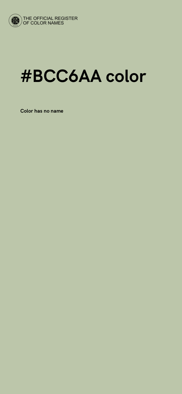#BCC6AA color image