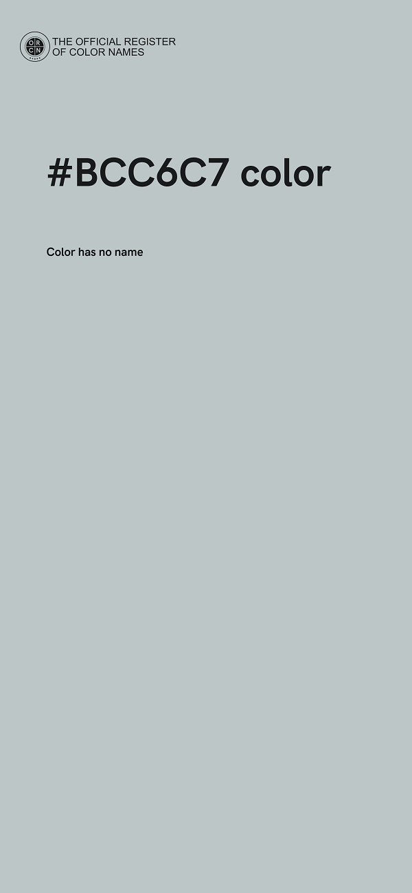 #BCC6C7 color image