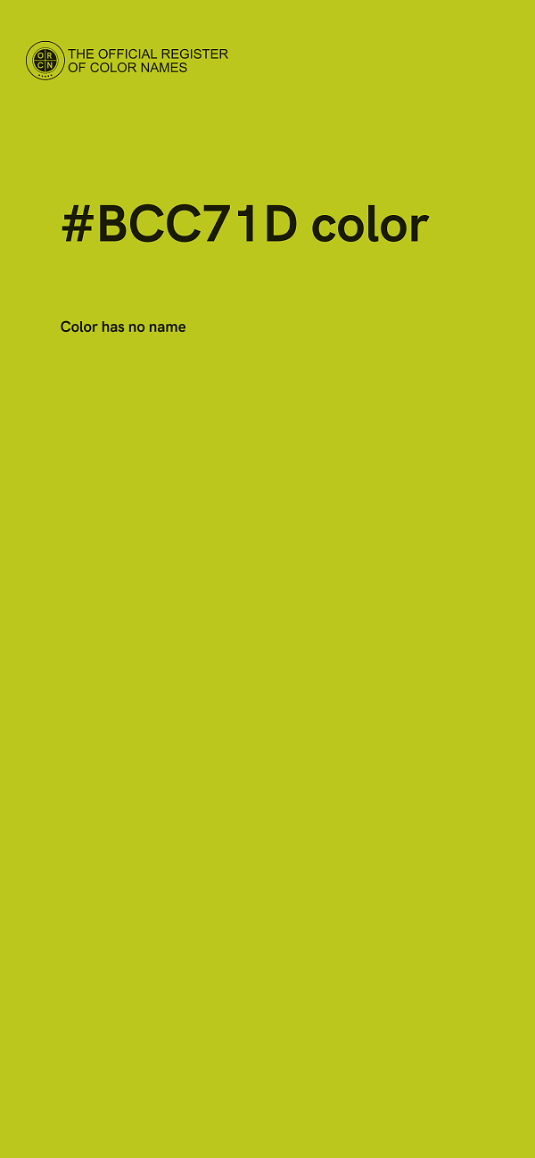 #BCC71D color image