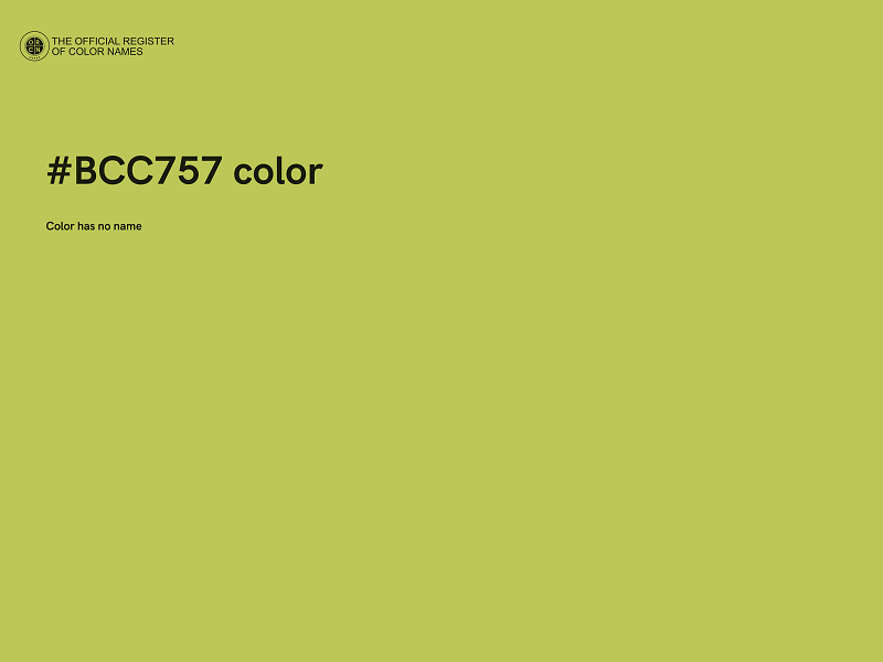 #BCC757 color image