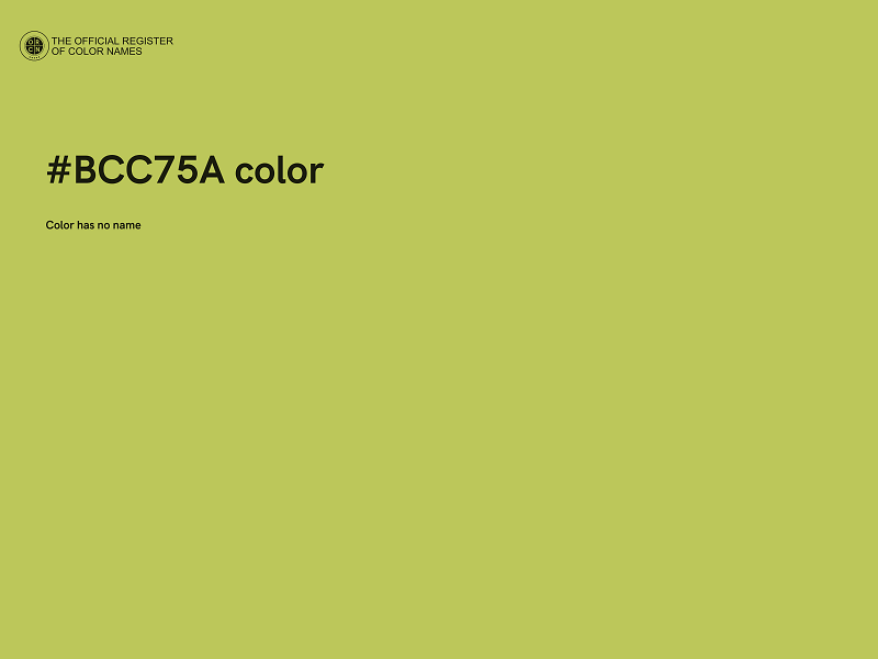 #BCC75A color image