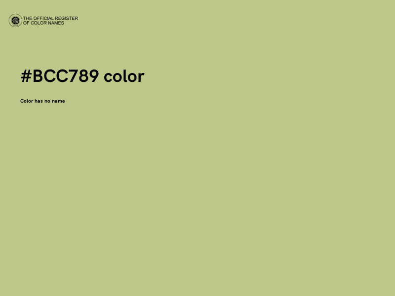 #BCC789 color image