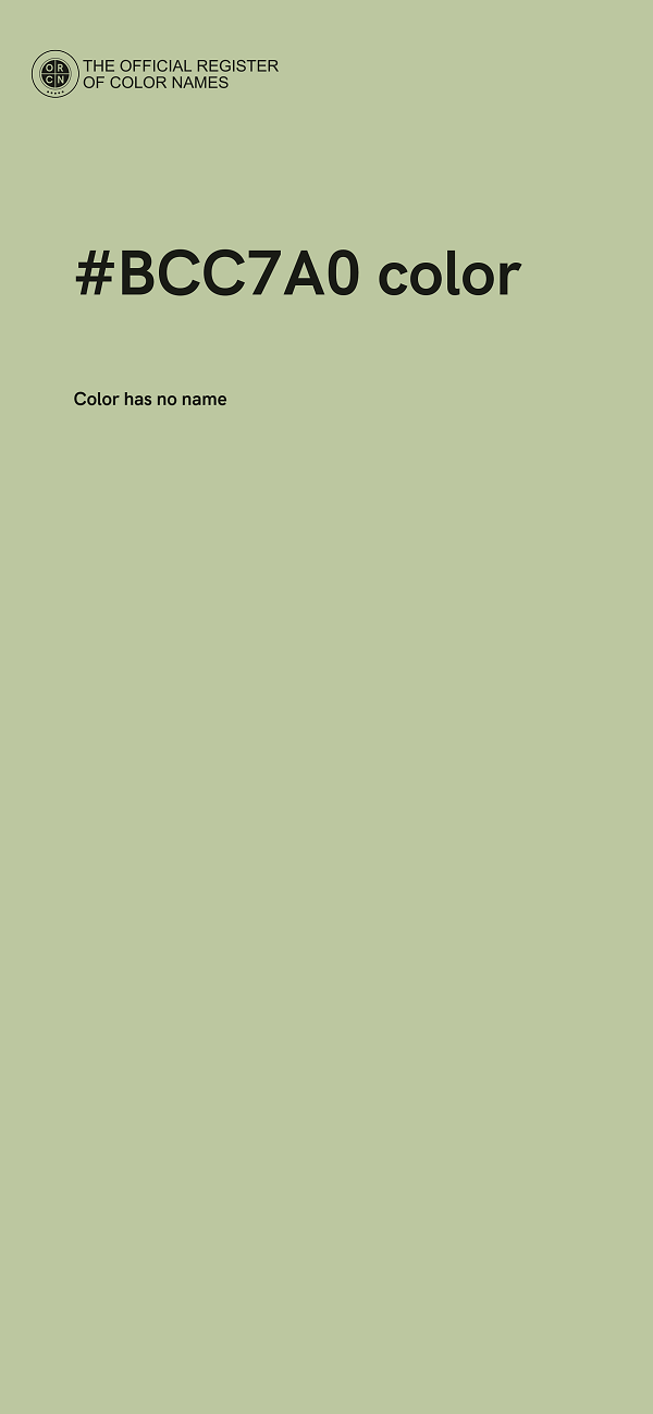 #BCC7A0 color image