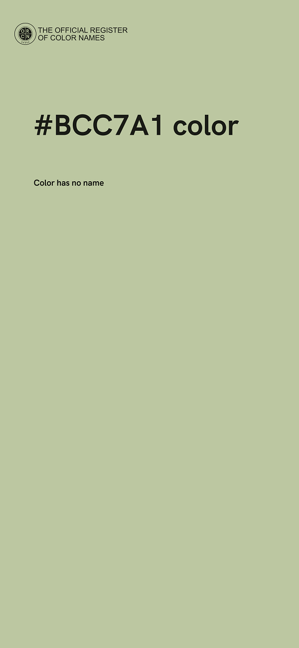 #BCC7A1 color image