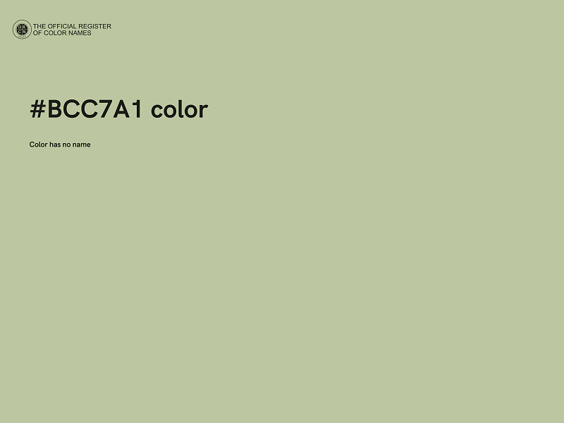 #BCC7A1 color image