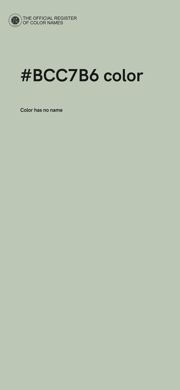 #BCC7B6 color image