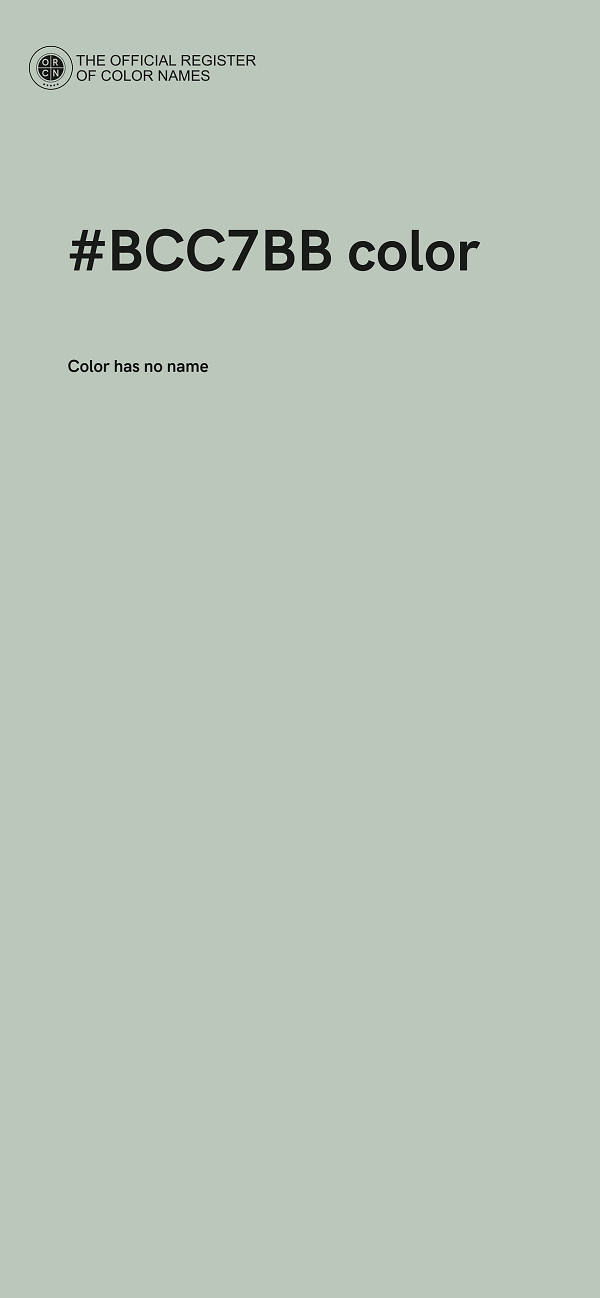#BCC7BB color image
