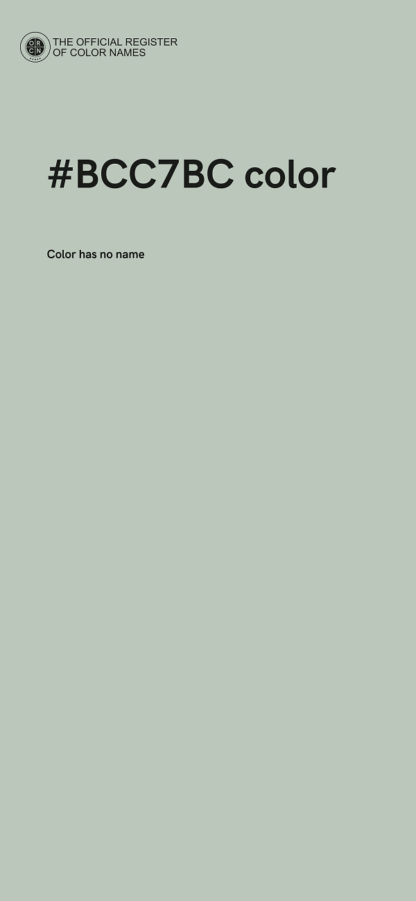 #BCC7BC color image