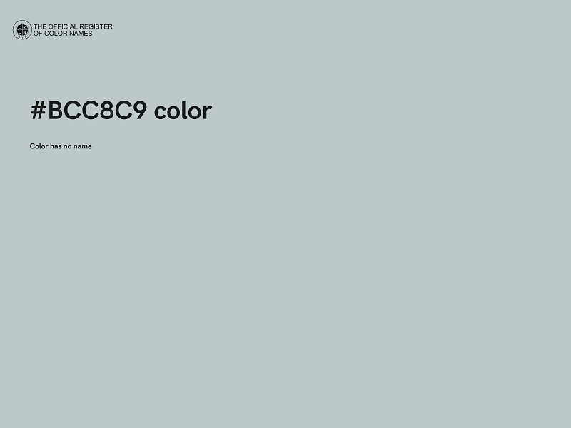 #BCC8C9 color image