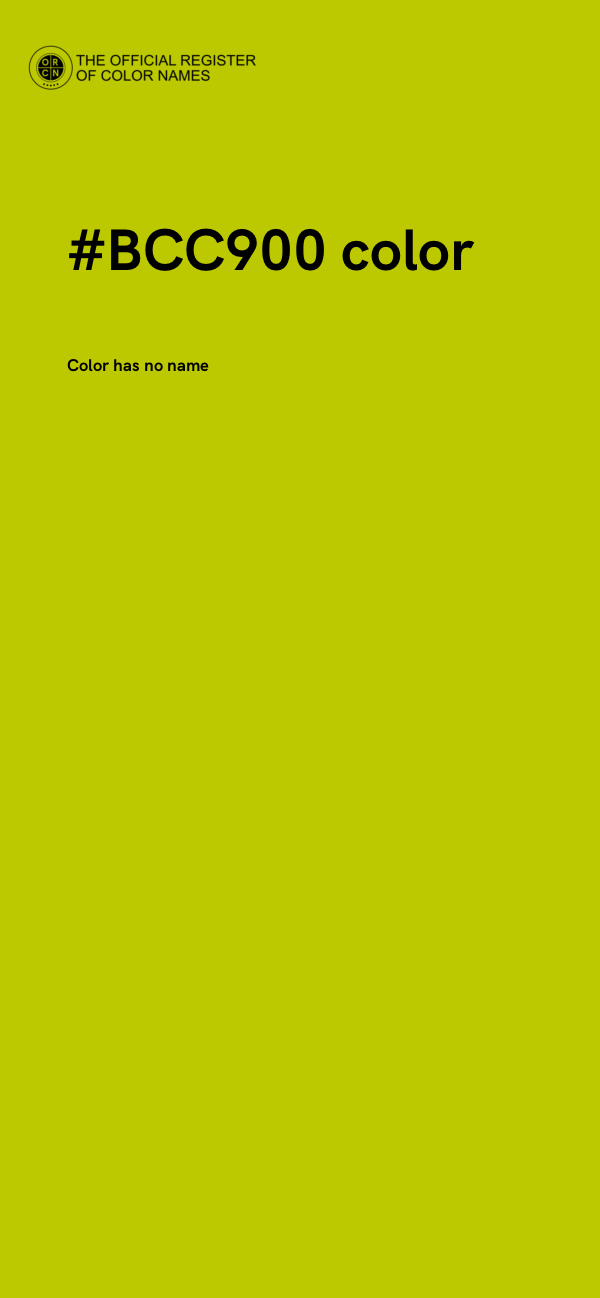 #BCC900 color image