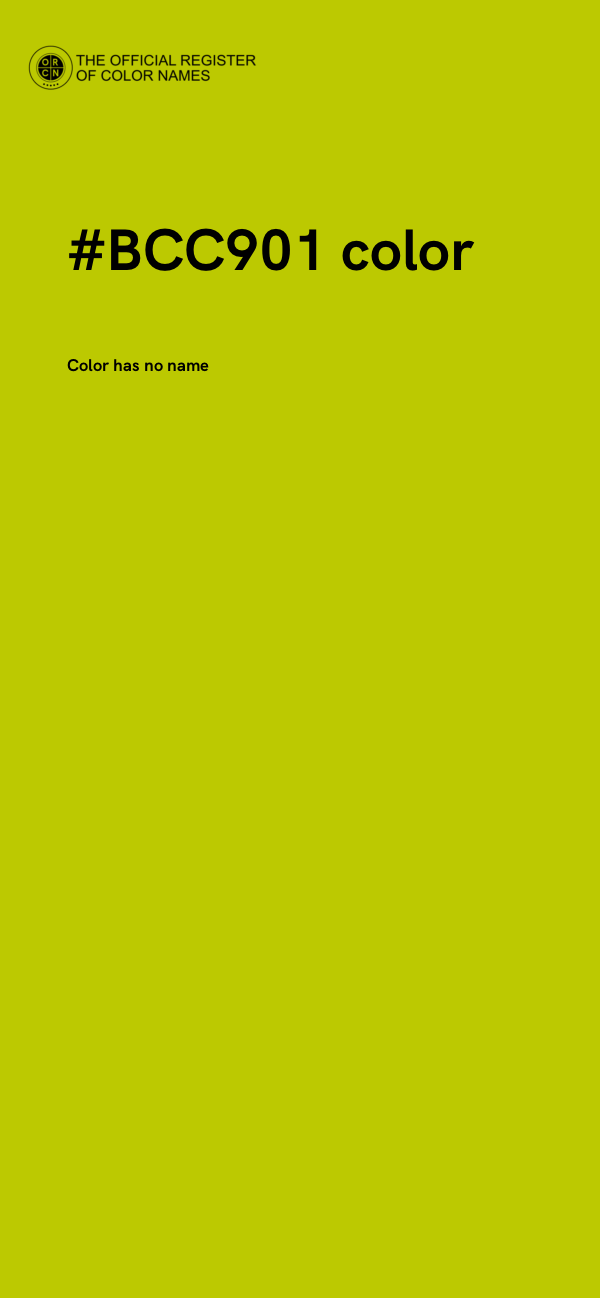 #BCC901 color image