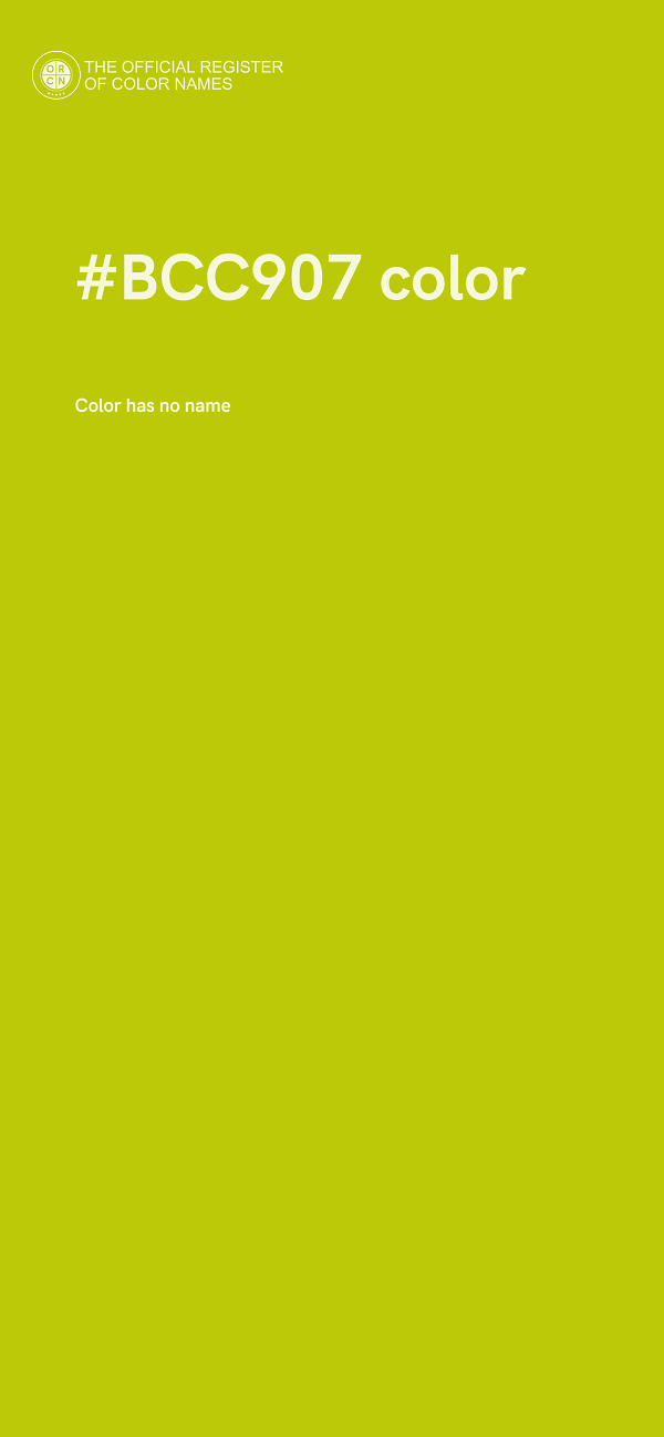 #BCC907 color image
