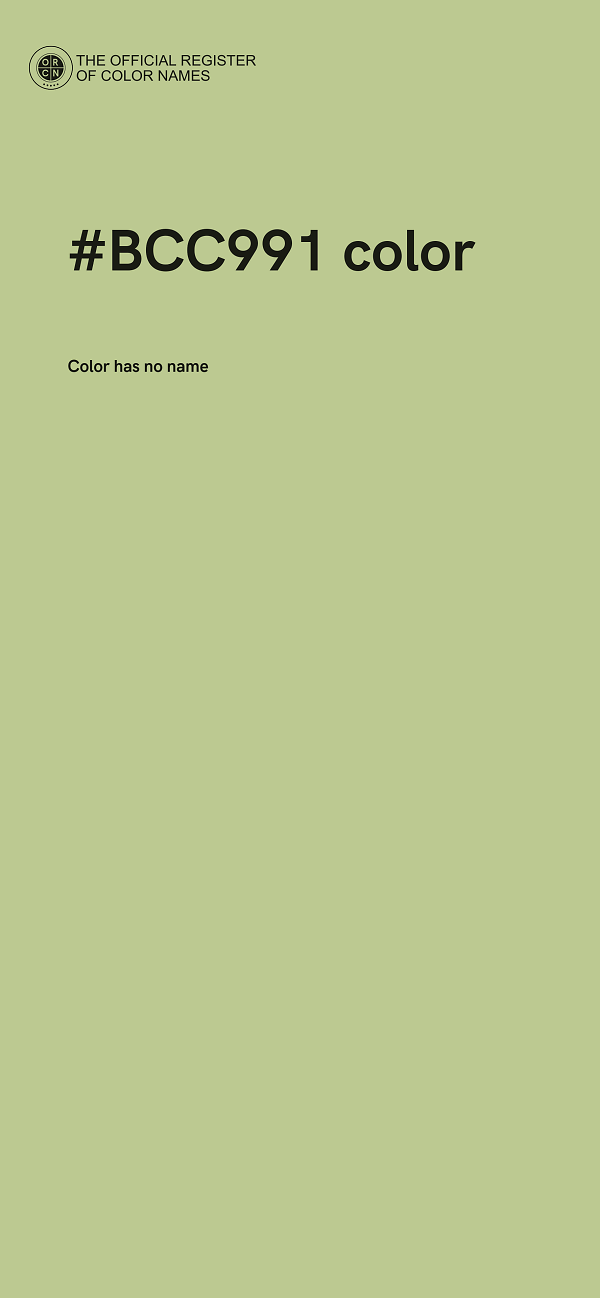 #BCC991 color image