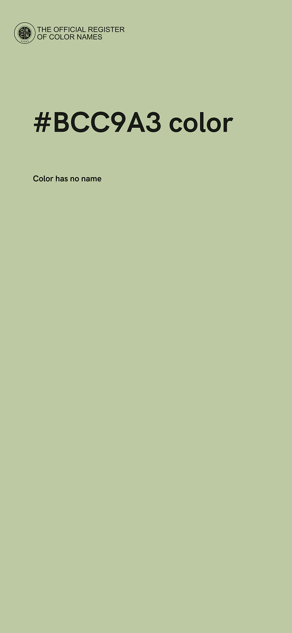 #BCC9A3 color image