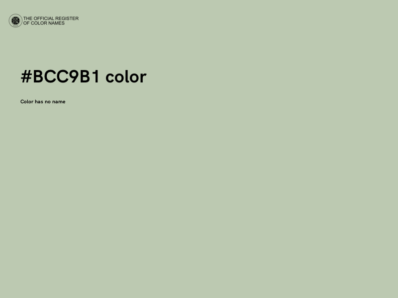#BCC9B1 color image
