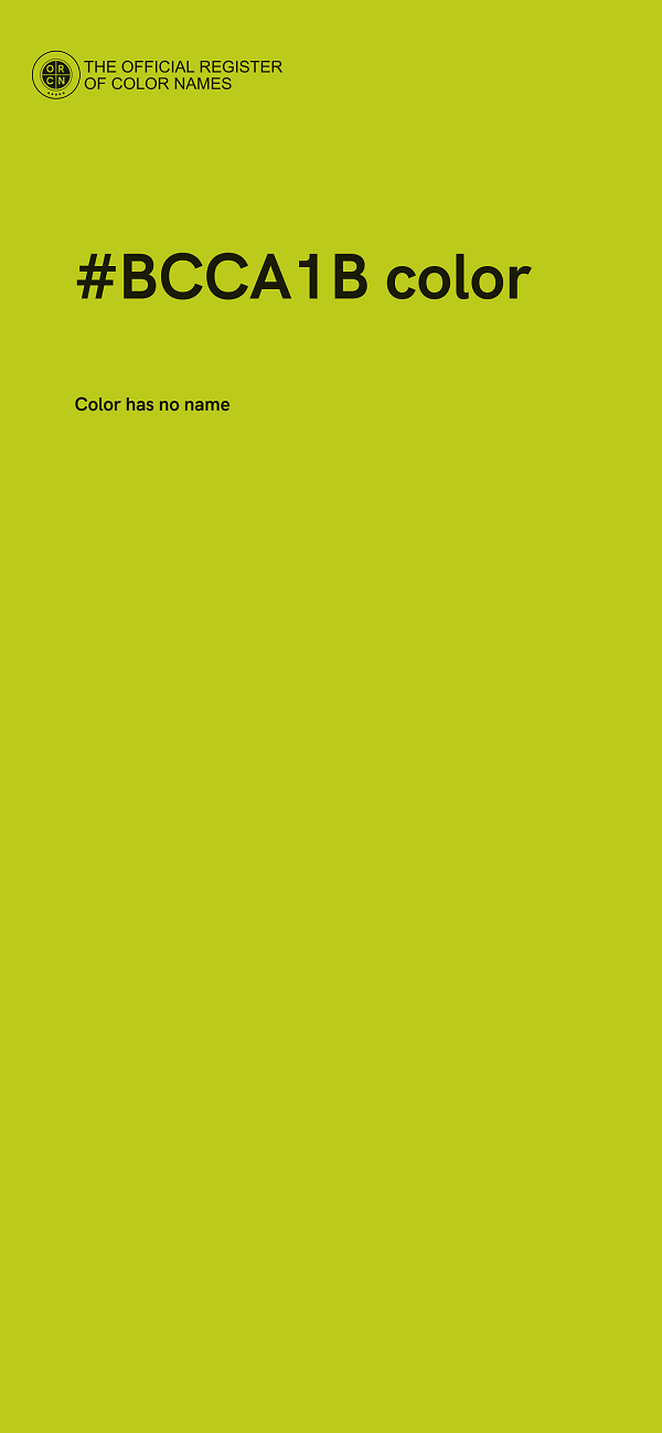 #BCCA1B color image