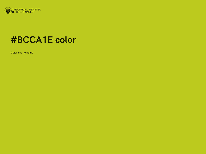 #BCCA1E color image