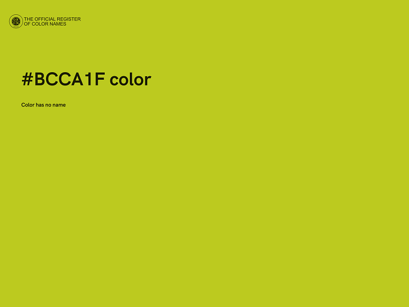 #BCCA1F color image