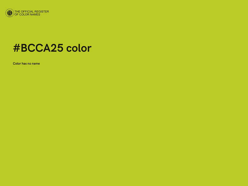 #BCCA25 color image