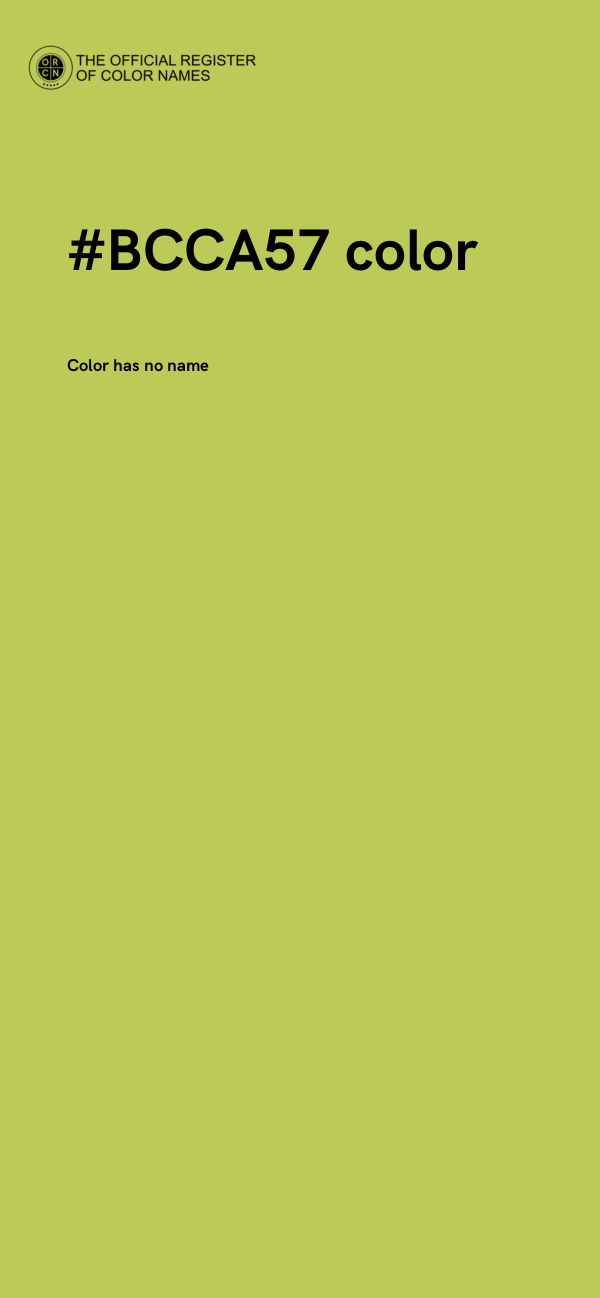 #BCCA57 color image