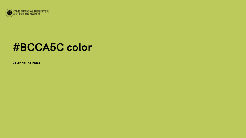 #BCCA5C color image
