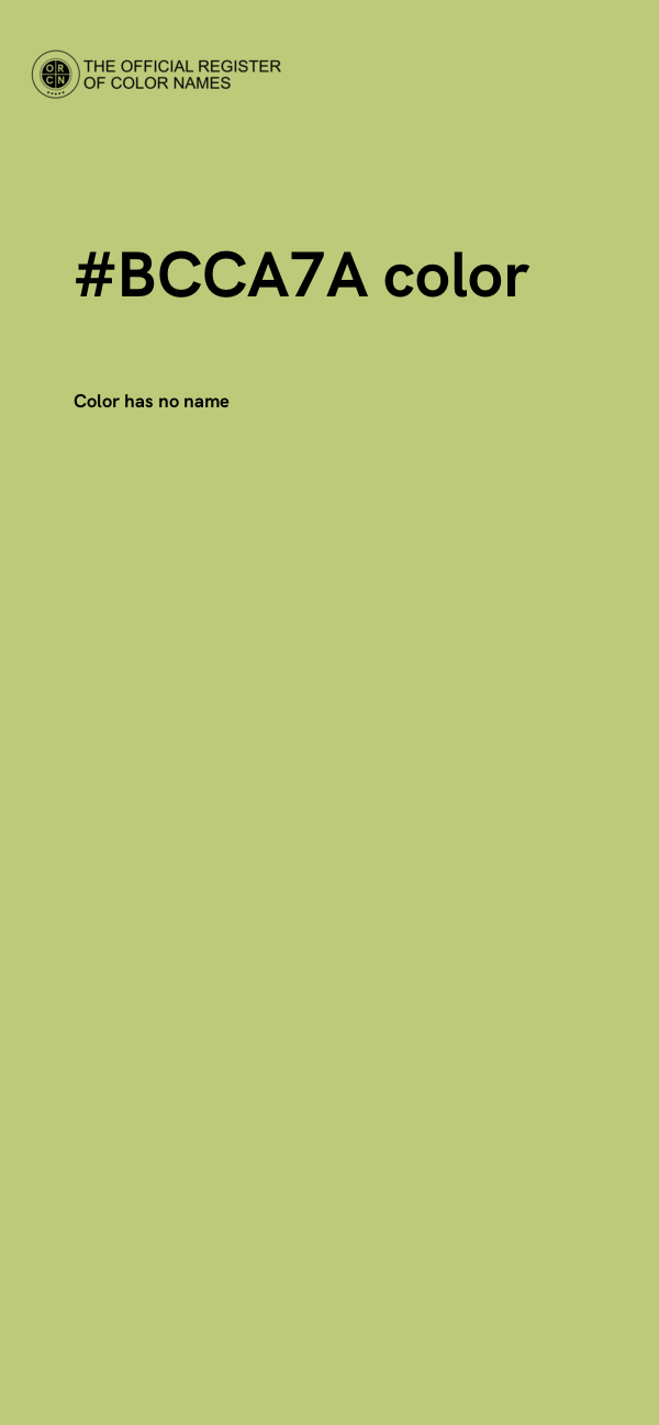 #BCCA7A color image