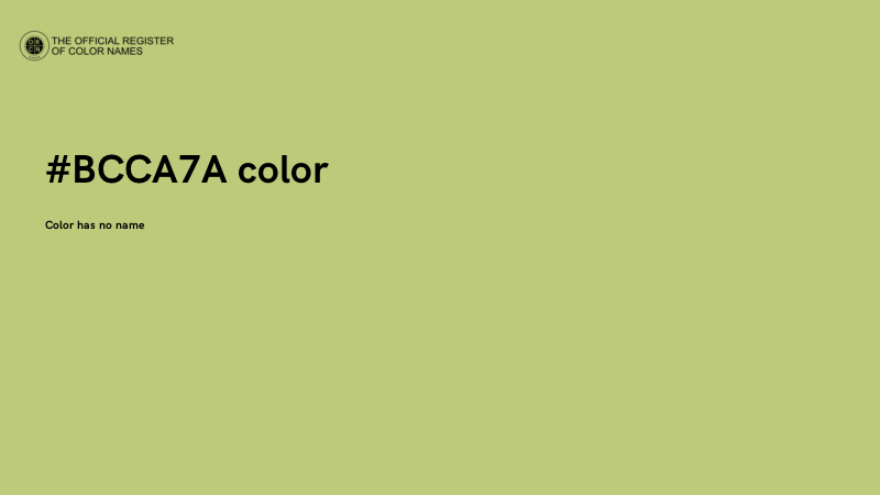 #BCCA7A color image