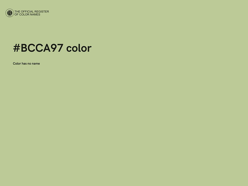 #BCCA97 color image