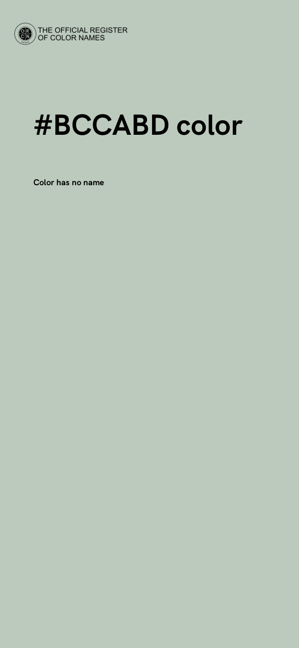 #BCCABD color image