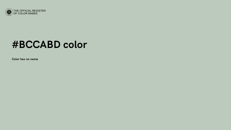 #BCCABD color image