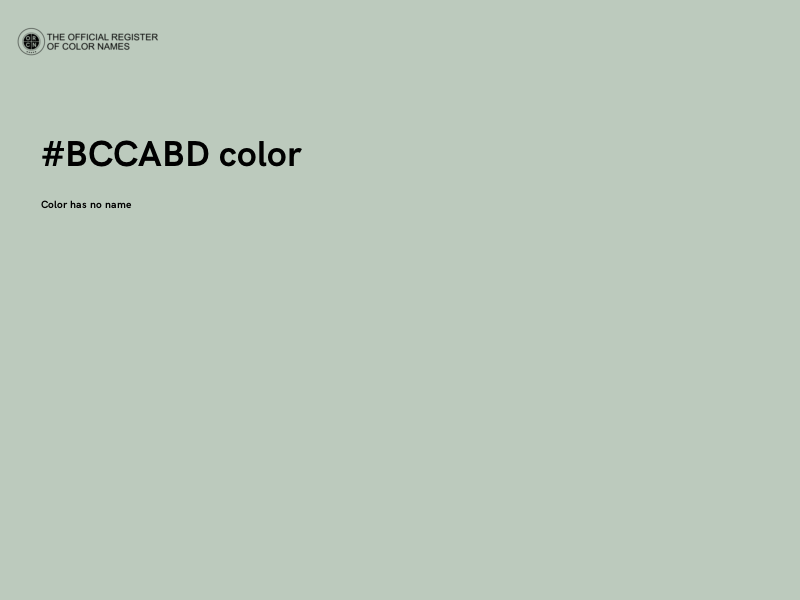 #BCCABD color image