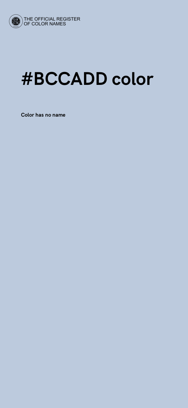#BCCADD color image