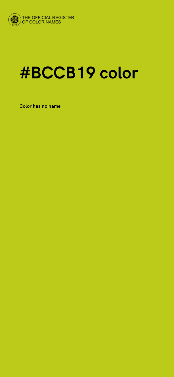 #BCCB19 color image