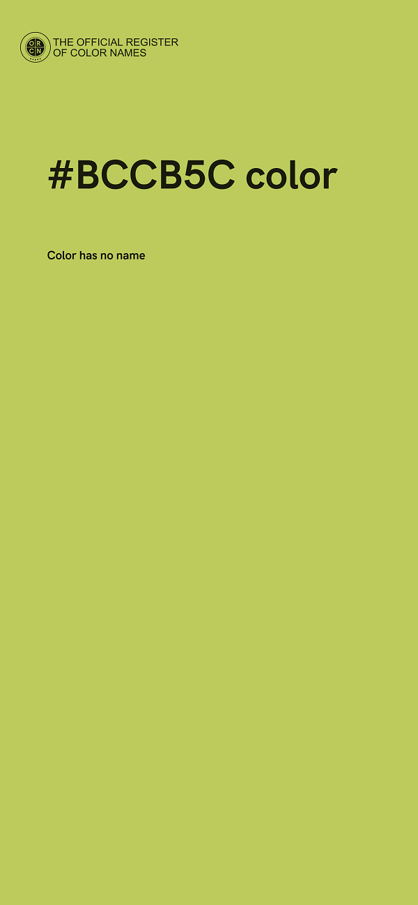 #BCCB5C color image