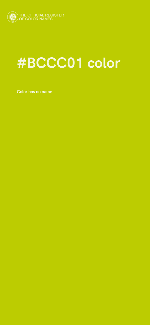 #BCCC01 color image