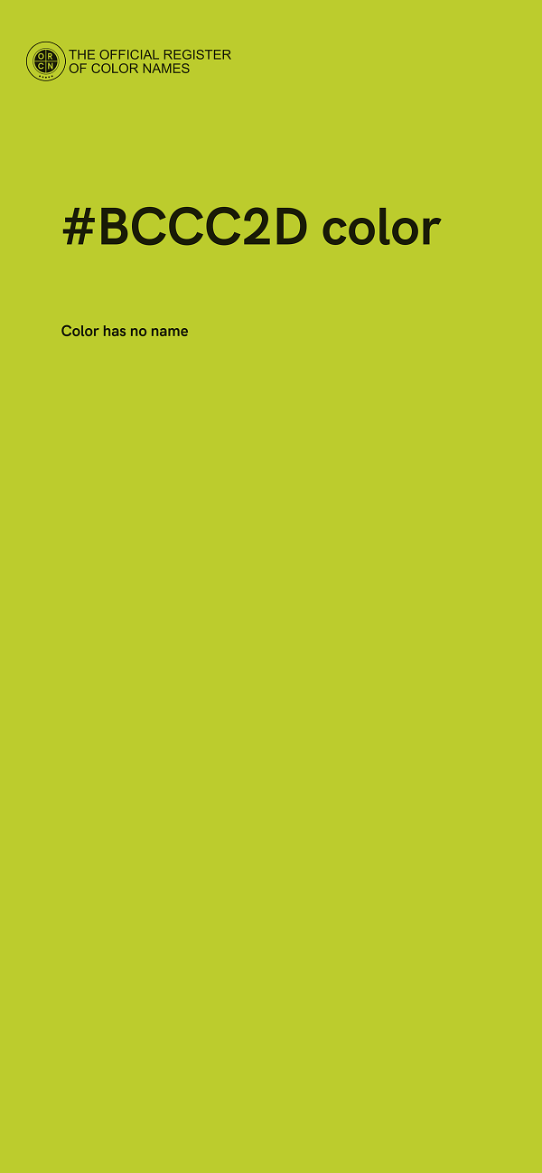 #BCCC2D color image