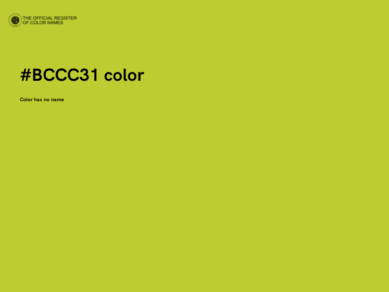 #BCCC31 color image