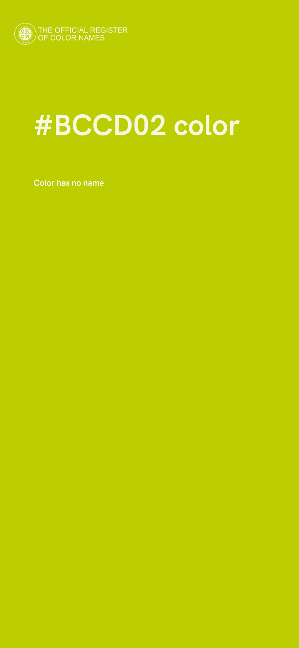 #BCCD02 color image