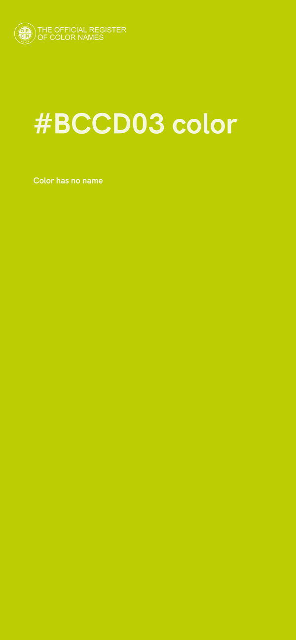 #BCCD03 color image