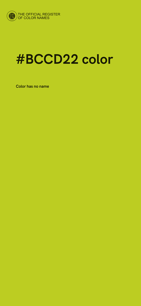 #BCCD22 color image