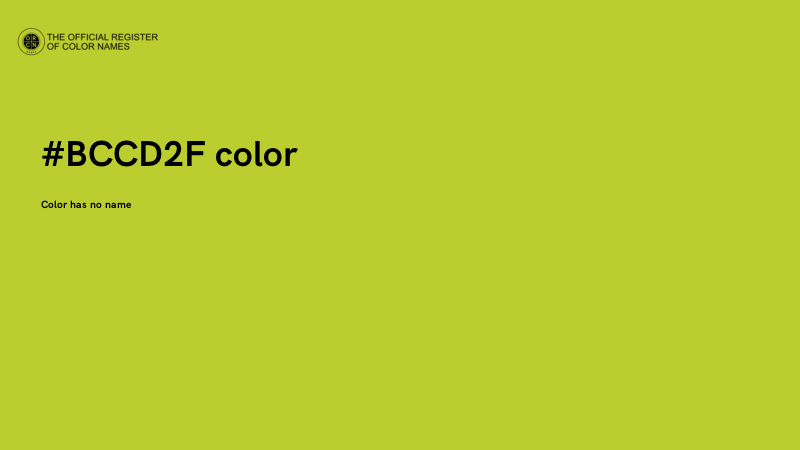 #BCCD2F color image