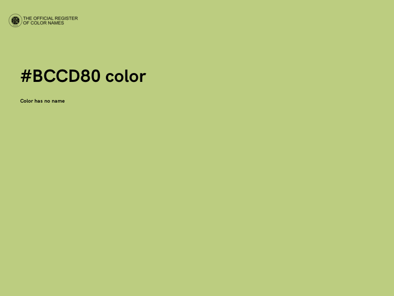 #BCCD80 color image