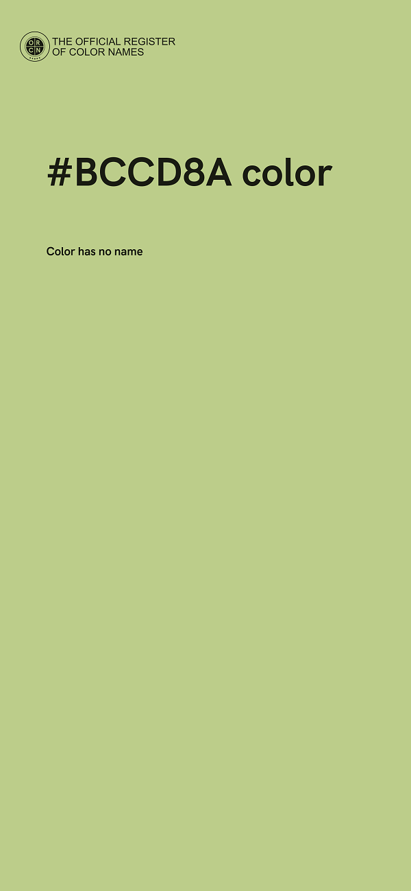 #BCCD8A color image