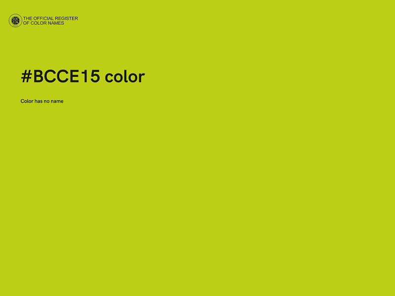 #BCCE15 color image