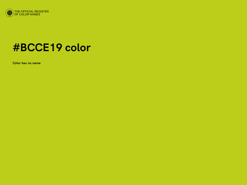 #BCCE19 color image