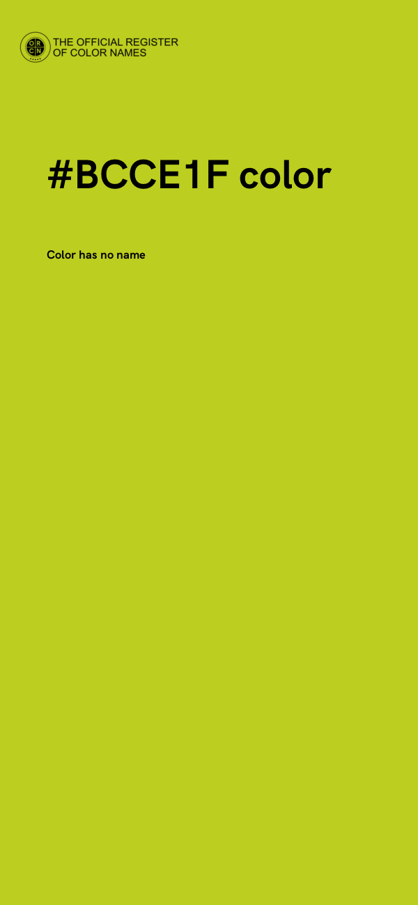 #BCCE1F color image